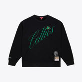 Boston Celtics Women's Hardwood Classics Script Lightweight Sweatshirt Black | Mitchell & Ness online