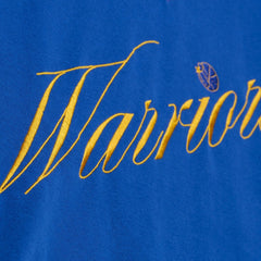 Golden State Warriors Women's Hardwood Classics Script Lightweight Sweatshirt for sale Royal | Mitchell & Ness Lifestyle