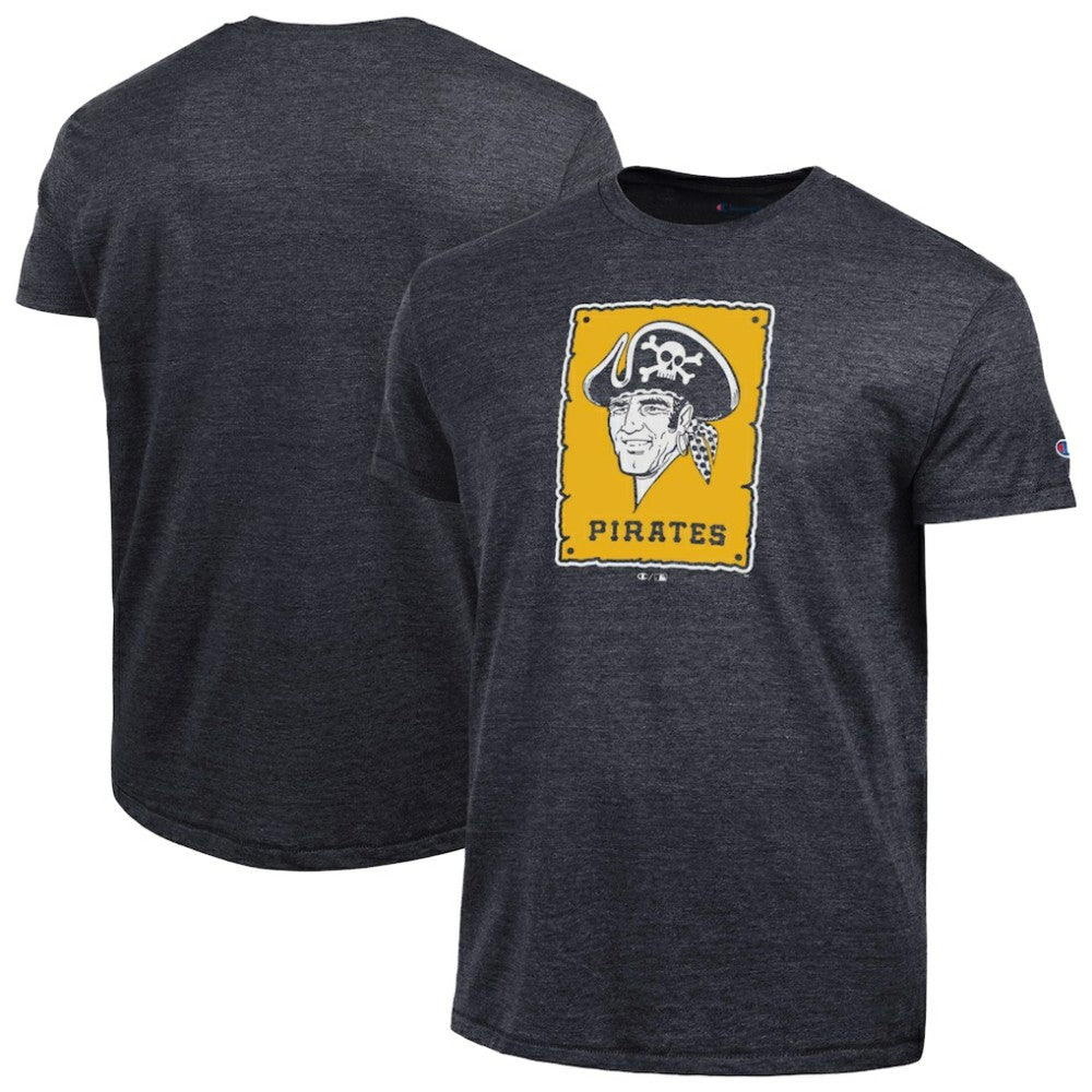 Pittsburgh Pirates Champion Cooperstown Logo Tri-Blend T-Shirt - Black - MLB on Sale
