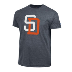 San Diego Padres Champion Cooperstown Logo Tri-Blend T-Shirt - Navy - MLB Discount