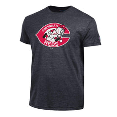 Cincinnati Reds Champion Cooperstown Logo Tri-Blend T-Shirt - Black - MLB Discount