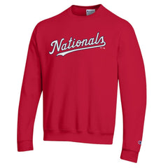 Washington Nationals Champion Powerblend Wordmark Sweatshirt - Red - MLB on Sale