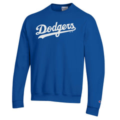 Los Angeles Dodgers Champion Powerblend Wordmark Sweatshirt - Royal - MLB Lifestyle