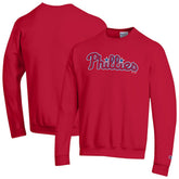 Philadelphia Phillies Champion Powerblend Wordmark Sweatshirt - Red - MLB Online