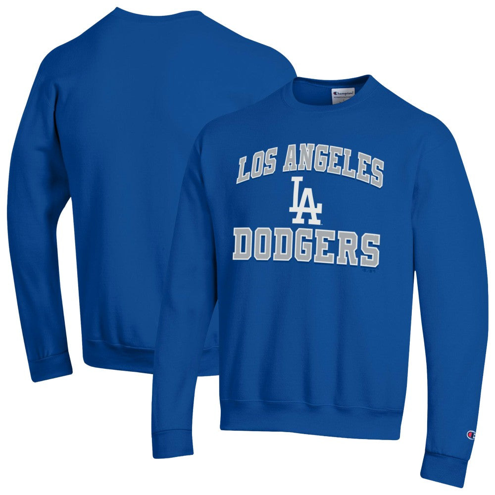 Los Angeles Dodgers Champion Heart & Soul Powerblend Sweatshirt - Royal - MLB Discount