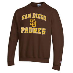 San Diego Padres Champion Heart & Soul Powerblend Sweatshirt - Brown - MLB Discount
