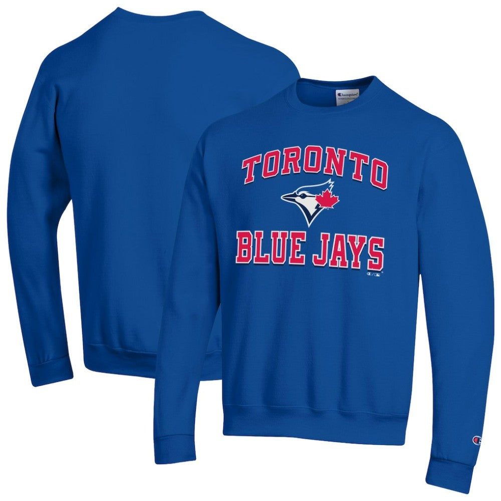 Toronto Blue Jays Champion Heart & Soul Powerblend Sweatshirt - Royal - MLB Discount