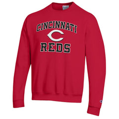 Cincinnati Reds Champion Heart & Soul Powerblend Sweatshirt - Red - MLB Discount