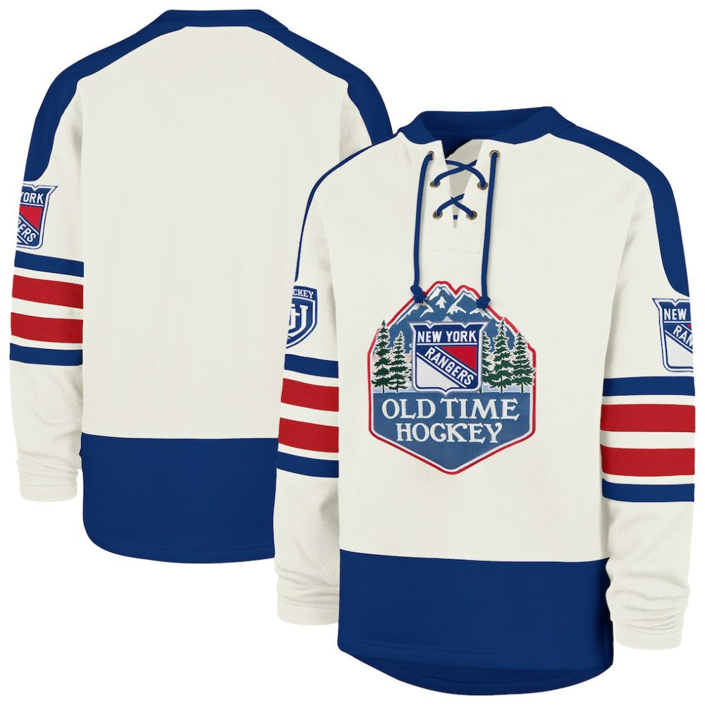 New York Rangers '47 Pond Hockey Trio Eternal Lacer Sweatshirt - Cream - NHL 203760203