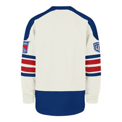 New York Rangers '47 Pond Hockey Trio Eternal Lacer Sweatshirt - Cream - NHL 203760203