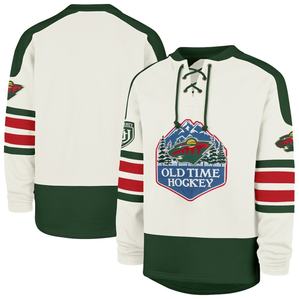 Minnesota Wild '47 Pond Hockey Trio Eternal Lacer Sweatshirt - Cream - NHL 203760207