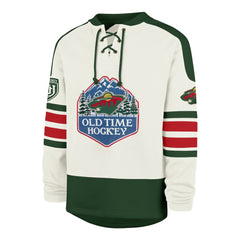 Minnesota Wild '47 Pond Hockey Trio Eternal Lacer Sweatshirt - Cream - NHL 203760207