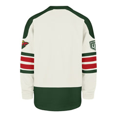 Minnesota Wild '47 Pond Hockey Trio Eternal Lacer Sweatshirt - Cream - NHL 203760207