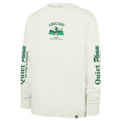 Chicago Cubs '47 Quiet Please Foundation Long Sleeve T-Shirt - Cream - 47 brand Discount