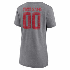 Arizona Diamondbacks Women's Heritage Personalized Any Name & Number Tri-Blend T-Shirt - Gray - MLB Sale