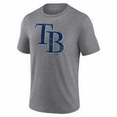Tampa Bay Rays Heritage Personalized Any Name & Number Tri-Blend T-Shirt - Gray - MLB on Sale