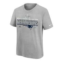 Nike New England Patriots Youth 2025 AFC Champions Locker Room Trophy Collection Authentic T-Shirt Gray
