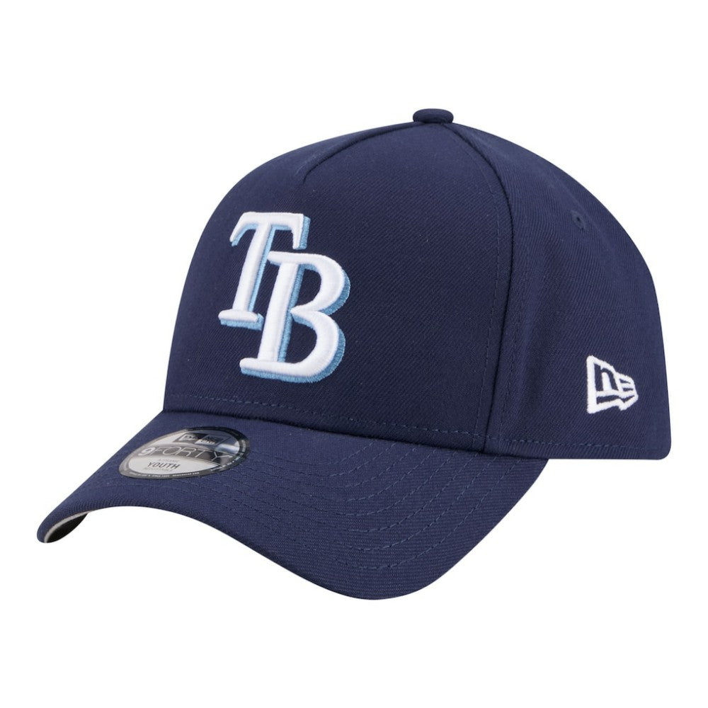 Tampa Bay Rays New Era Youth 9FORTY A-Frame Adjustable Hat - Navy - New Era Lifestyle