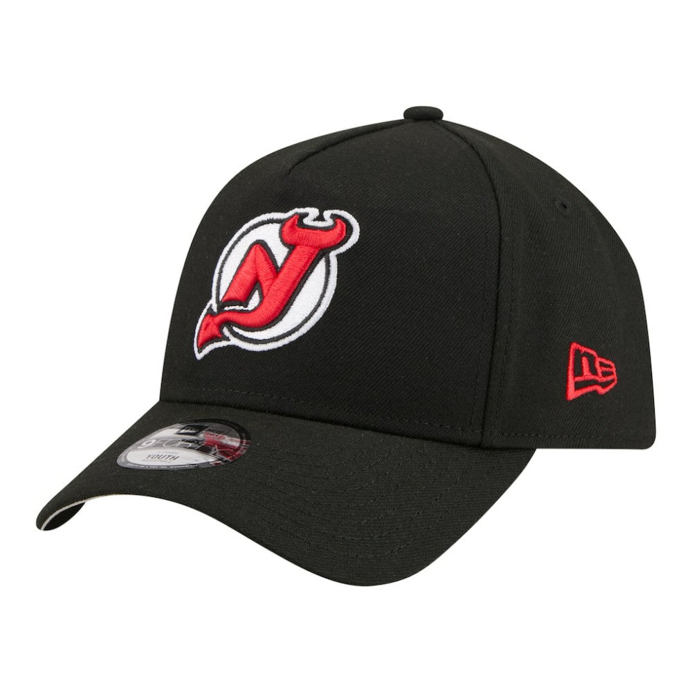 New Jersey Devils New Era Youth 9FORTY A-Frame Adjustable Hat - Black - NHL 203773486