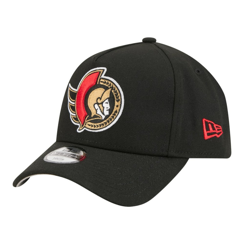 Ottawa Senators New Era Youth 9FORTY A-Frame Adjustable Hat - Black - NHL 203773491