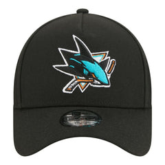 San Jose Sharks New Era Youth 9FORTY A-Frame Adjustable Hat - Black - NHL 203773496
