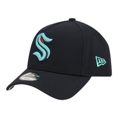 Seattle Kraken New Era Youth 9FORTY A-Frame Adjustable Hat - Deep Sea Blue - NHL 203773497