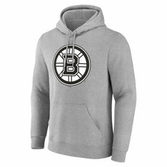 Boston Bruins Big & Tall Personalized Name & Number Monochrome Pullover Hoodie - Gray - NHL 203773685