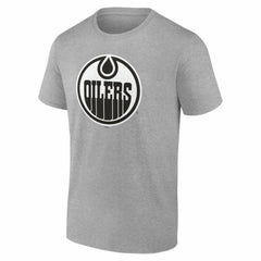 Edmonton Oilers Big & Tall Personalized Name & Number Monochrome T-Shirt - Gray - NHL 203773713