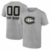 Montreal Canadiens Big & Tall Personalized Name & Number Monochrome T-Shirt - Gray - NHL 203773725