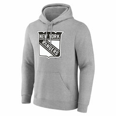 New York Rangers Big & Tall Personalized Name & Number Monochrome Pullover Hoodie - Gray - NHL 203773736