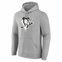 Pittsburgh Penguins Big & Tall Personalized Name & Number Monochrome Pullover Hoodie - Gray - NHL 203773745