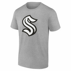 Seattle Kraken Big & Tall Personalized Name & Number Monochrome T-Shirt - Gray - NHL 203773752