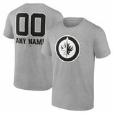 Winnipeg Jets Big & Tall Personalized Name & Number Monochrome T-Shirt - Gray - NHL 203773776