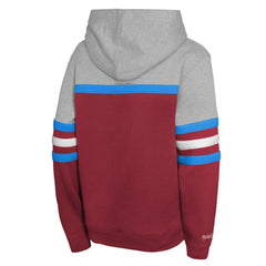 Philadelphia Phillies Mitchell & Ness Youth Cooperstown Head Coach Pullover Hoodie - Red/Grey - Mitchell & Ness Lifestyle