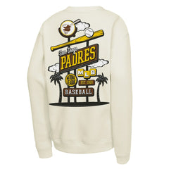 San Diego Padres Mitchell & Ness Youth Retro Billboard Sweatshirt - Natural - Mitchell & Ness Online