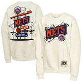 New York Mets Mitchell & Ness Youth Retro Billboard Sweatshirt - Natural - Mitchell & Ness on Sale