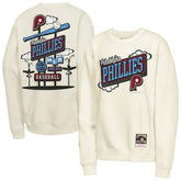Philadelphia Phillies Mitchell & Ness Youth Retro Billboard Sweatshirt - Natural - Mitchell & Ness Lifestyle