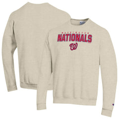 Washington Nationals Champion Eco Powerblend Sweatshirt - Oatmeal - MLB Lifestyle