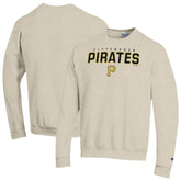 Pittsburgh Pirates Champion Eco Powerblend Sweatshirt - Oatmeal - MLB Discount