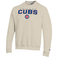 Chicago Cubs Champion Eco Powerblend Sweatshirt - Oatmeal - MLB on Sale