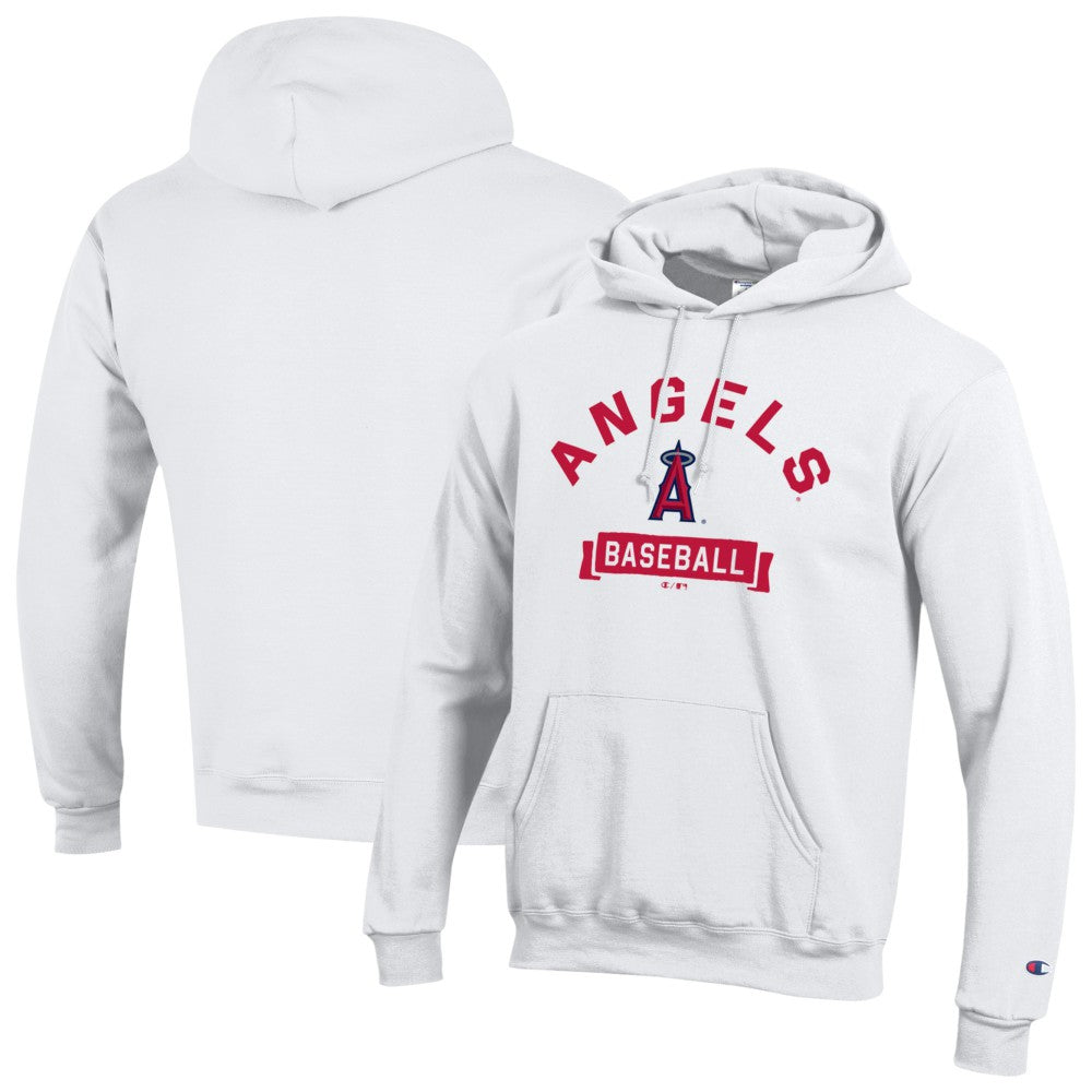 Los Angeles Angels Champion Eco Powerblend Hoodie - White - MLB on Sale