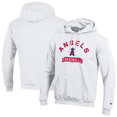 Los Angeles Angels Champion Eco Powerblend Hoodie - White - MLB on Sale