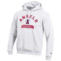 Los Angeles Angels Champion Eco Powerblend Hoodie - White - MLB on Sale