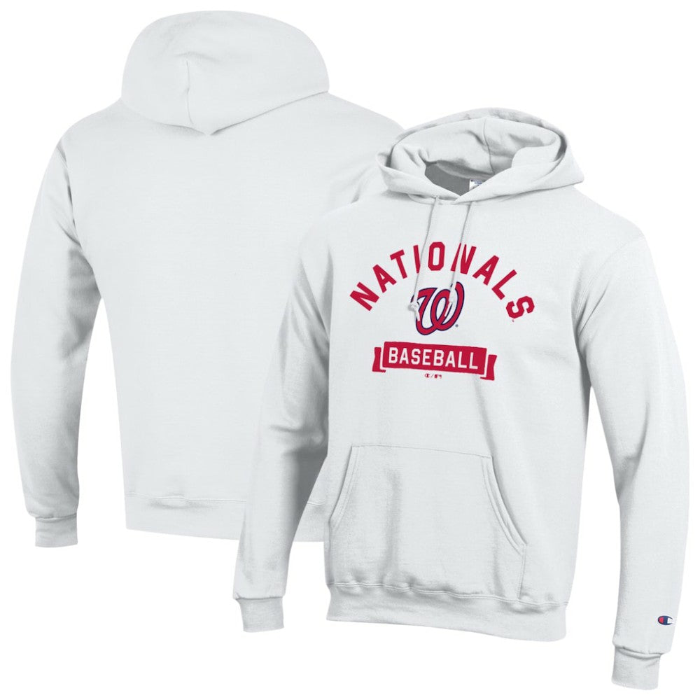 Washington Nationals Champion Eco Powerblend Hoodie - White - MLB Sale