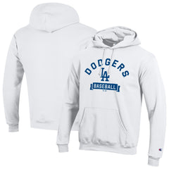 Los Angeles Dodgers Champion Eco Powerblend Hoodie - White - MLB Sale