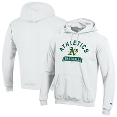 Athletics Champion Eco Powerblend Hoodie - White - MLB Lifestyle