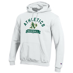 Athletics Champion Eco Powerblend Hoodie - White - MLB Lifestyle