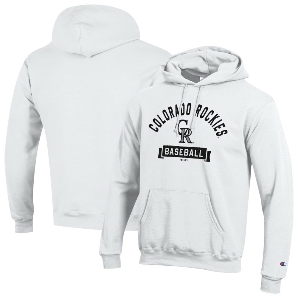 Colorado Rockies Champion Eco Powerblend Hoodie - White - MLB Discount