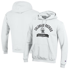 Colorado Rockies Champion Eco Powerblend Hoodie - White - MLB Discount