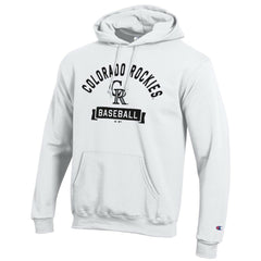 Colorado Rockies Champion Eco Powerblend Hoodie - White - MLB Discount